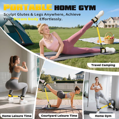 Ankle Resistance Bands with Cuffs, Leg and Glutes Workout Equipment, Resistance Bands with Ankle Straps for Cable Machine Kickbacks, Booty Workouts, Lower Body Exercises - Home Gym Exercise Equipment