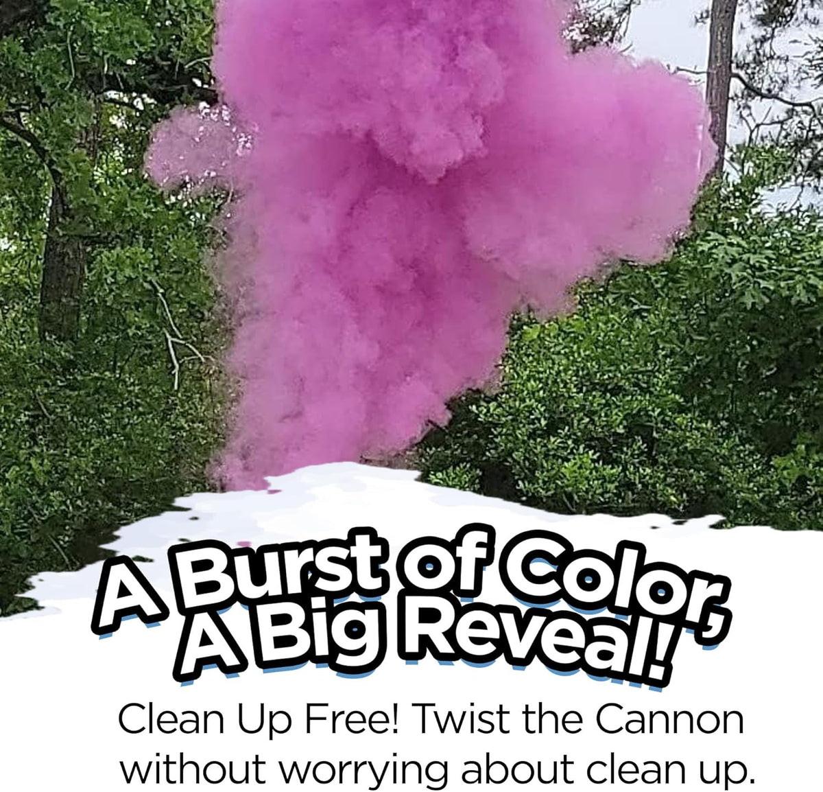 12 Inch 2 Pack Gender Reveal Surprise - Purple Gender Reveal Powder Cannon - Easy to Use Purple Powder Cannon for Baby
