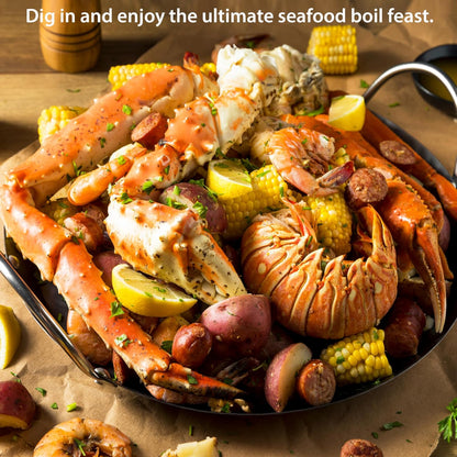 18" Pack 10, Country Seafood Boil & Steamer Bags - of Seafood Boiling Bags for Crab, Crawfish, Shellfish - Low Boil