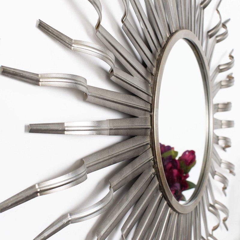 Safavieh Home Naya Gunmetal Sunburst 36-inch Decorative Accent Mirror