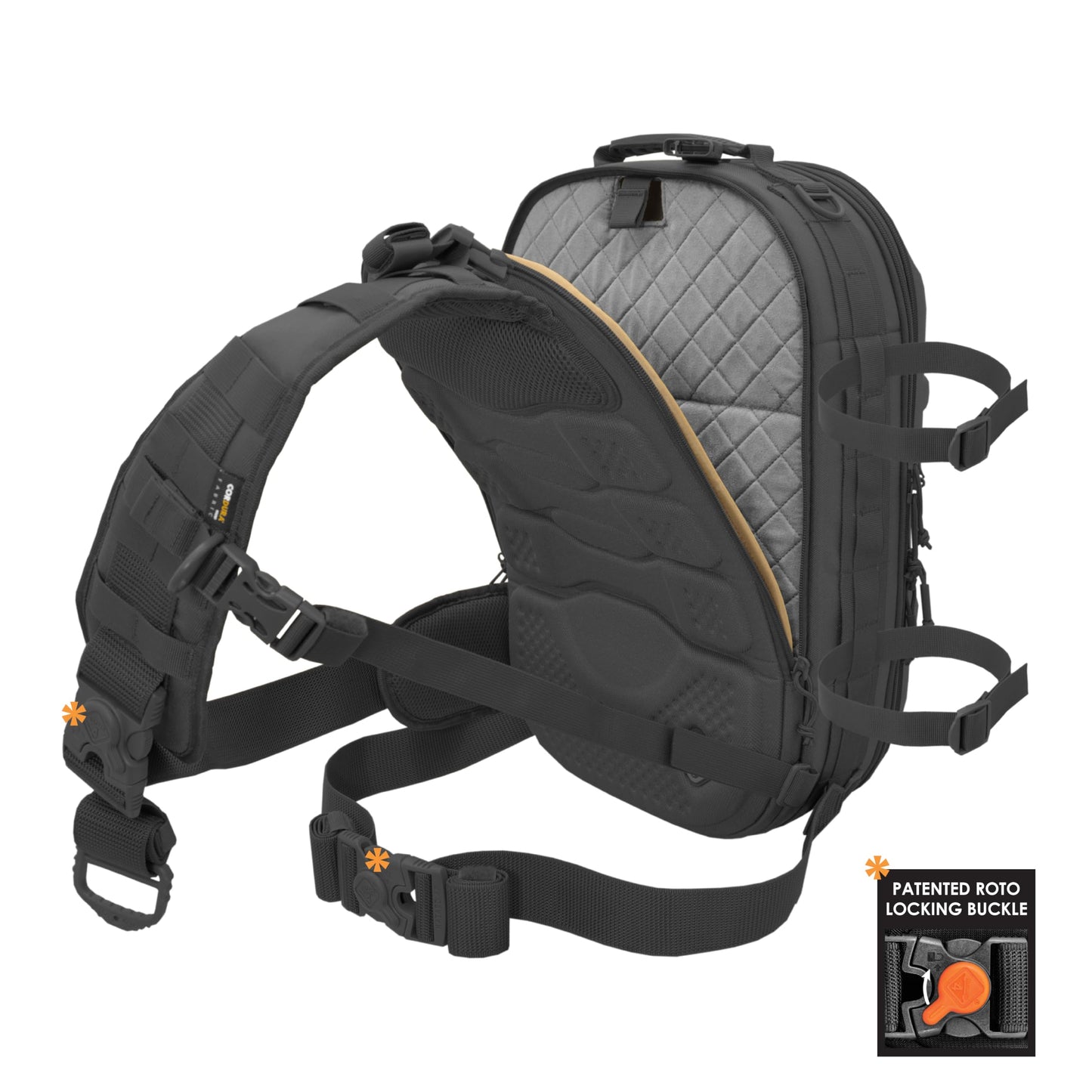 HAZARD 4 Blastwall - Optics/CCW Sling Pack, Hard Shell Camera Bag, Tactical Molle Backpack (29.5 L) - Black