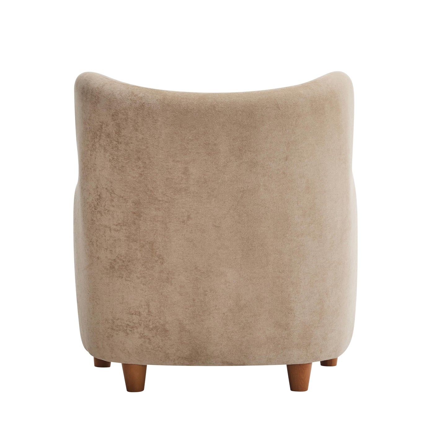 Christopher Knight Home Wingback Accent Chair, Fabric Club Chair, Upholstered Armchair, Curved Backrest Single Sofa, Soft Cushion Seating, Comft Lounge Chair for Living Room Reading Home Rest, Camel