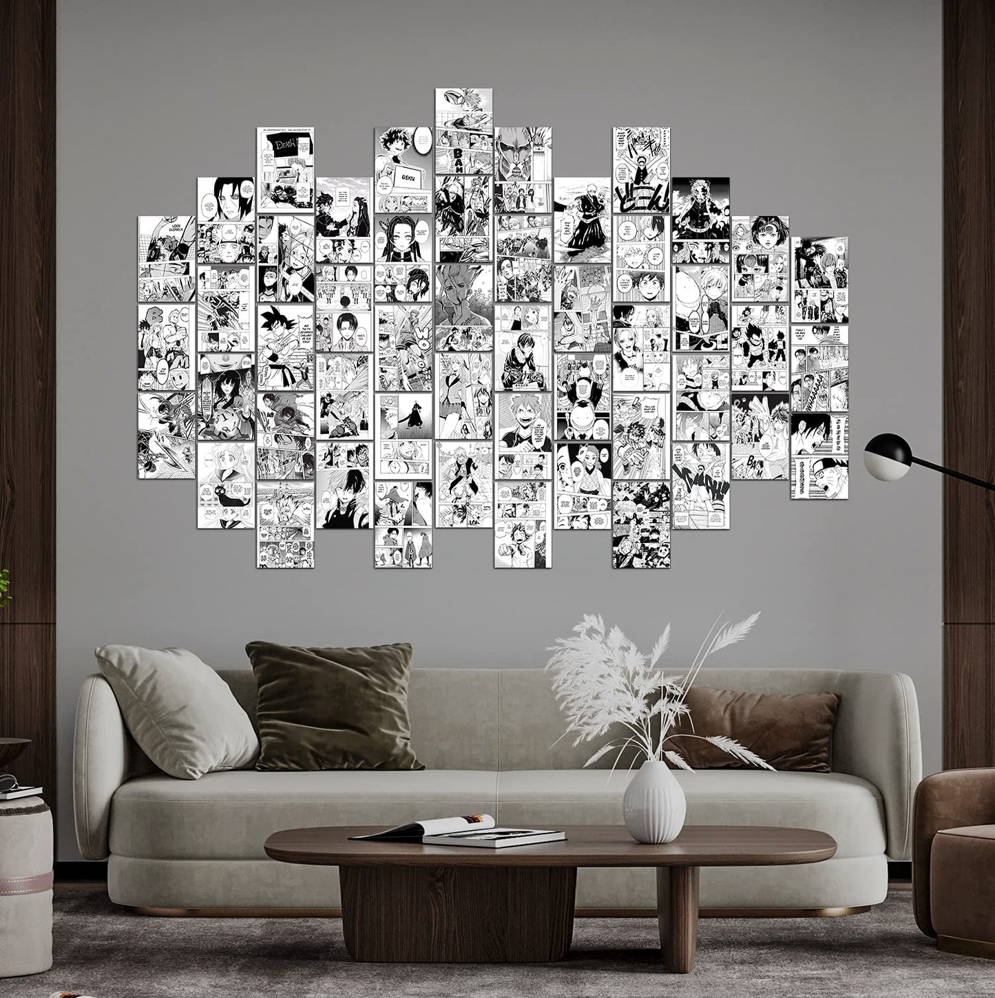 WOONKIT Anime Posters Pack - 50PCS 4X6 INCH MHA Anime Wall Collage Kit for Bedroom Wall, Dorm Decor, Teen Room Aesthetic