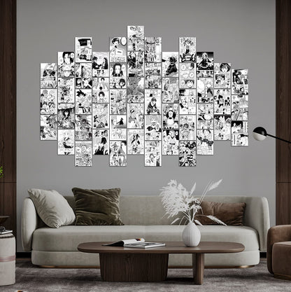 WOONKIT Anime Posters Pack - 50PCS 4X6 INCH MHA Anime Wall Collage Kit for Bedroom Wall, Dorm Decor, Teen Room Aesthetic