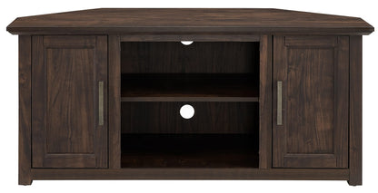 Crosley Furniture Camden TV Stand for 50+ inch TVs, Entertainment Center with Adjustable Storage Shelves, Dark Walnut