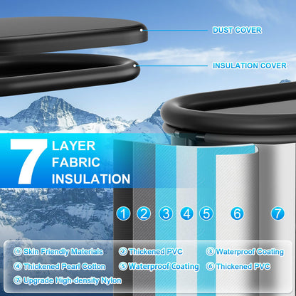 Cold Plunge Chiller & Ice Bath Tub Kit, 1/3HP Ice Bath Chiller with Built-in Pump & Filter, Large Touchscreen, 148gal XXL Cold Plunge Tub with Water Chiller for Outdoor Recovery Cold Therapy