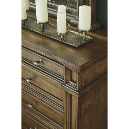 Signature Design by Ashley Thoridan Traditional 9-Drawer Dresser with Safety Stop and Anti -Tipping, Dark Brown