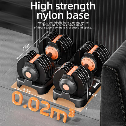 Moveta Adjustable Dumbbells Set of 2，Free Weights Dumbbells Set，Adjustable Dumbbell Set，52.5 lbs pair 105 lbs，15 in 1，for Men/Women Gym Equipment for Home Strength Training Equipment