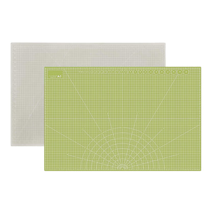 24" x 36" Self Healing Cutting Mat: Double Sided Sewing Cutting Mat Craft Supplies A1 Size for Quilting, Crafts Arts, and Fabric Grey & Green Design (Grey & Green)