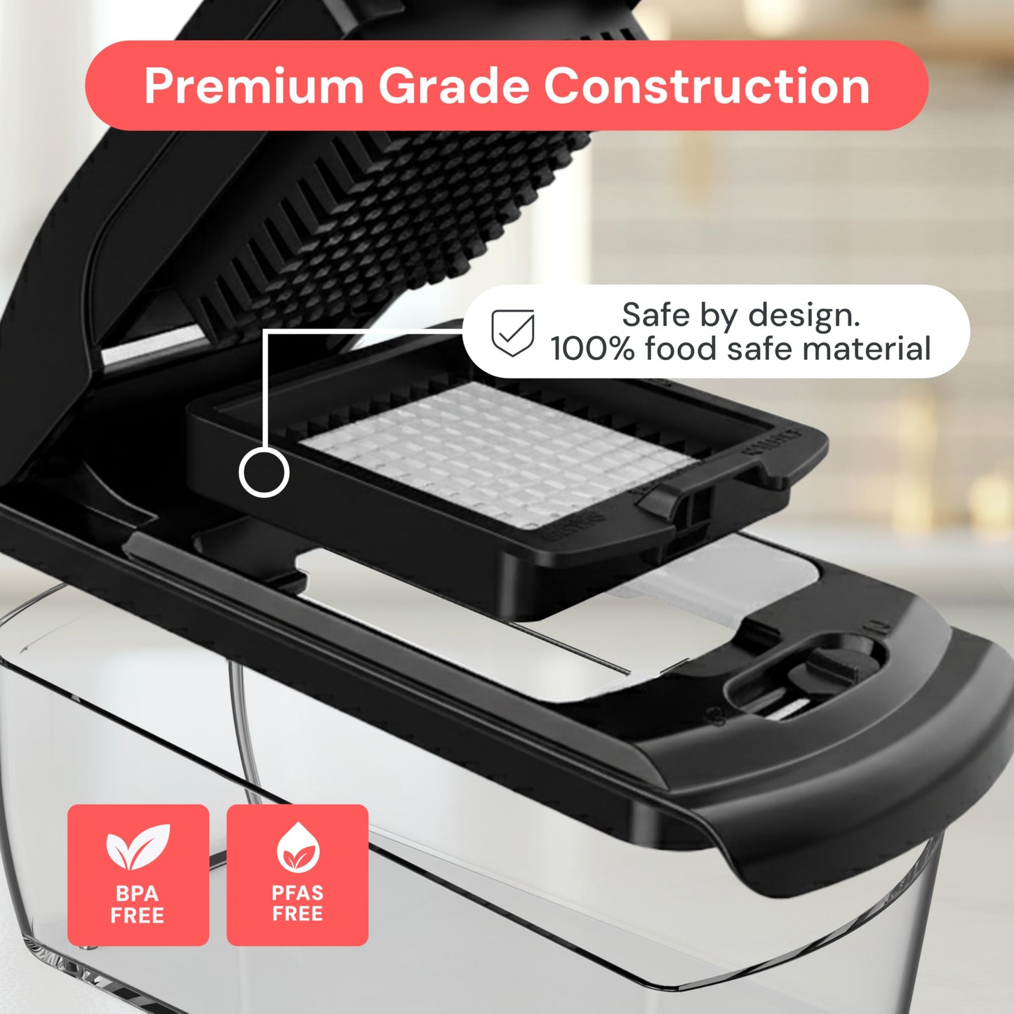 Fullstar All in One Vegetable Chopper and Mandoline Slicer - Food Chopper with Container and Julienne Slicer, Fruit Slicer, Veggie Cutter, Kitchen Gadgets & Gift for Mom (8 in 1, Black)