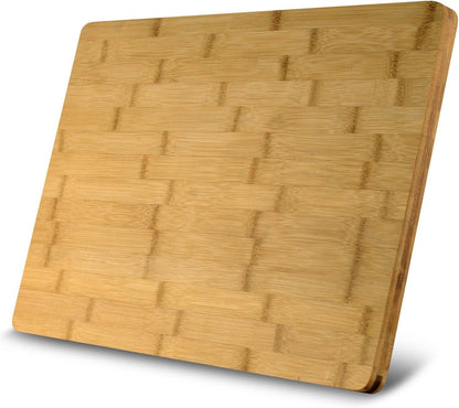 Heim Concept Organic Bamboo Cutting Boards, Extra Large Chopping Board with Juicy Groove, 18x12x3/4