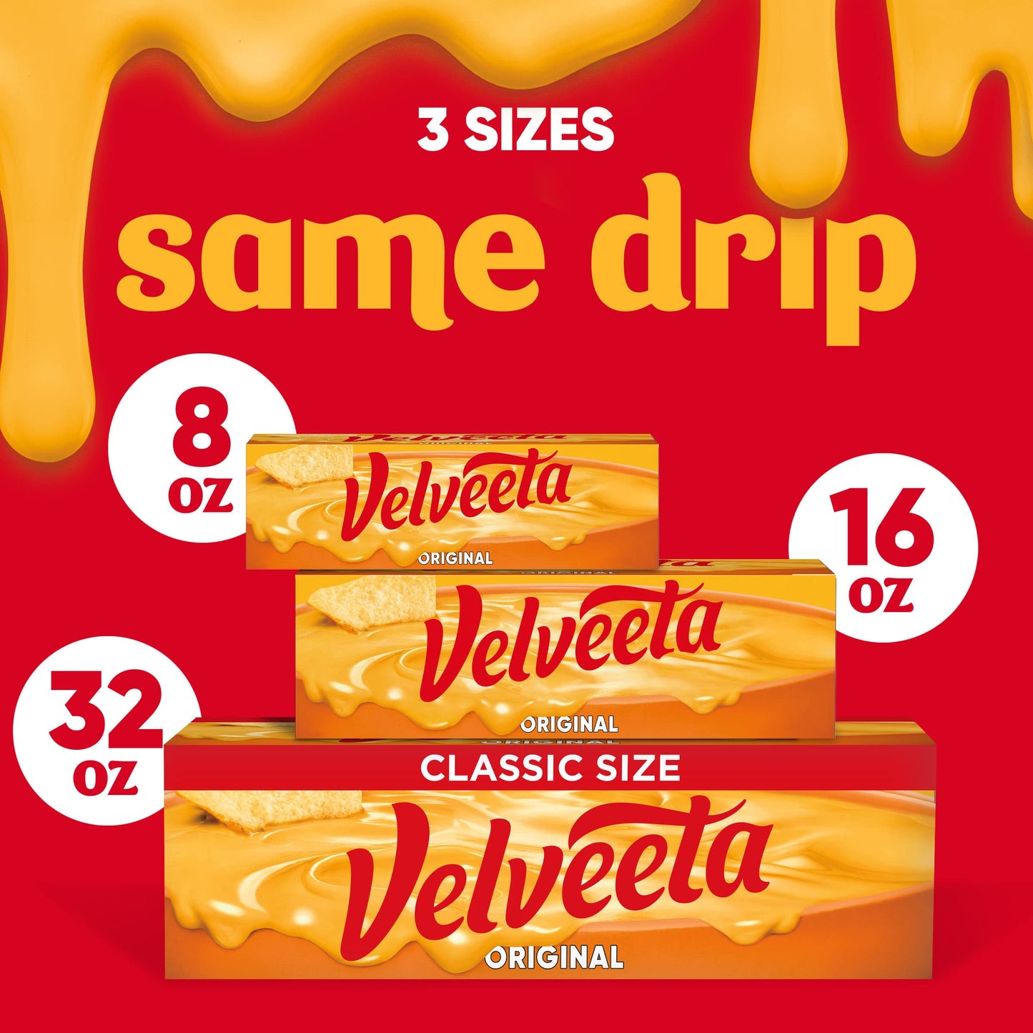 Velveeta Original Pasteurized Recipe Cheese Product, 16 oz Block