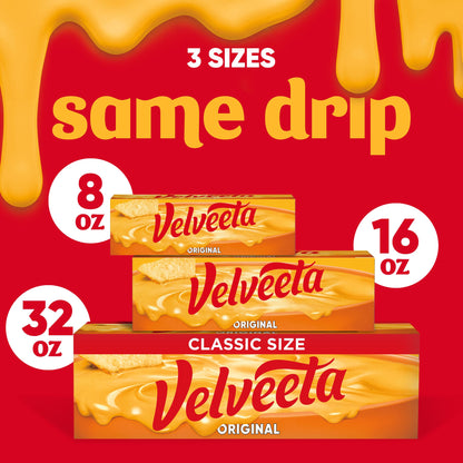 Velveeta Original Pasteurized Recipe Cheese Product, 16 oz Block