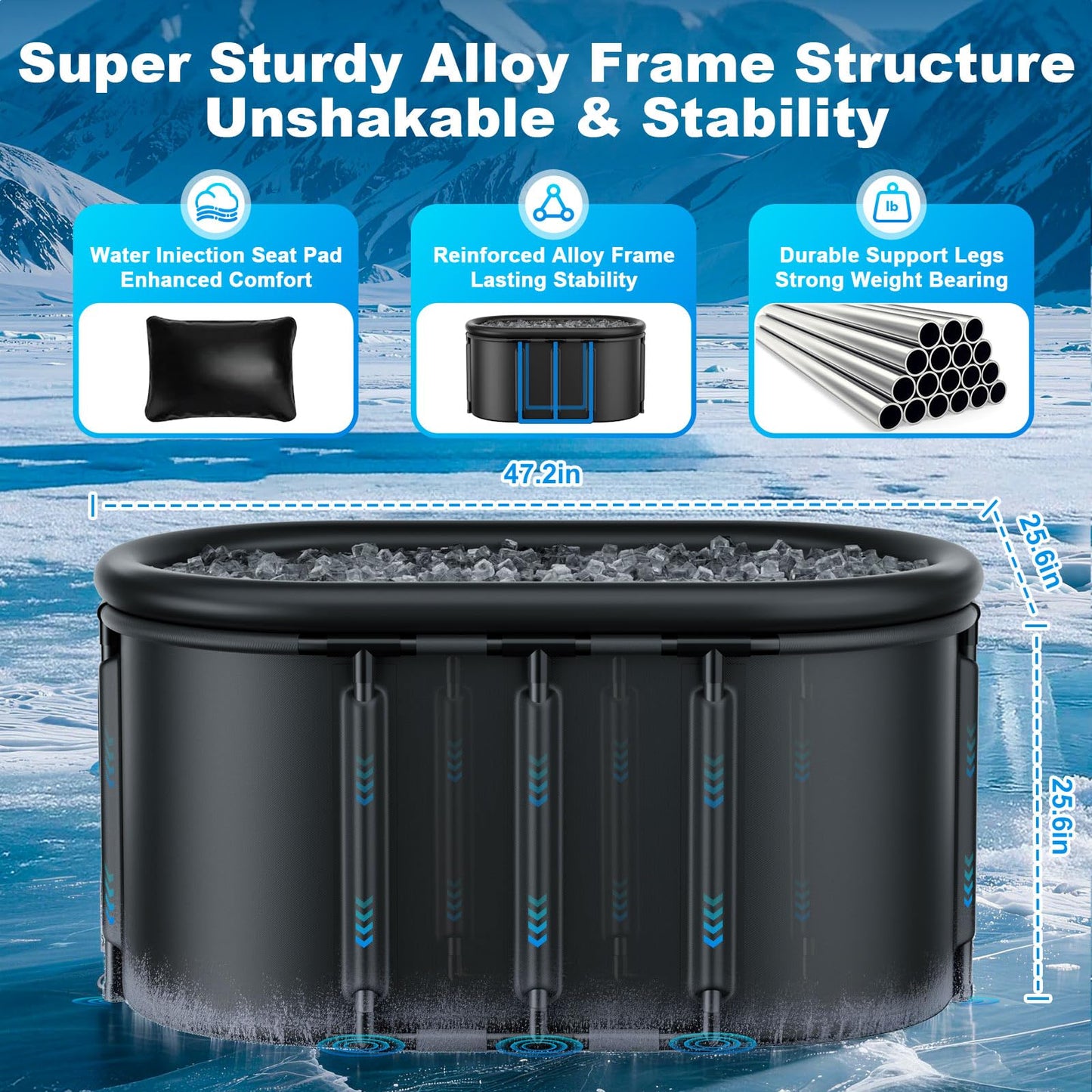 Cold Plunge Chiller & Ice Bath Tub Kit, 1/3HP Ice Bath Chiller with Built-in Pump & Filter, Large Touchscreen, 148gal XXL Cold Plunge Tub with Water Chiller for Outdoor Recovery Cold Therapy