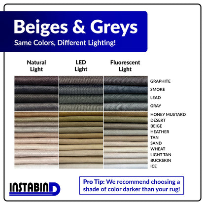 Instabind 54 ft Roll Premium Carpet Edge Binding – Regular Style Carpet Edge Trim - Do-It-Yourself Glue On Rug Edging - Durable & Easy Finishing for Rug Edges - USA Made Flooring Products, Malt