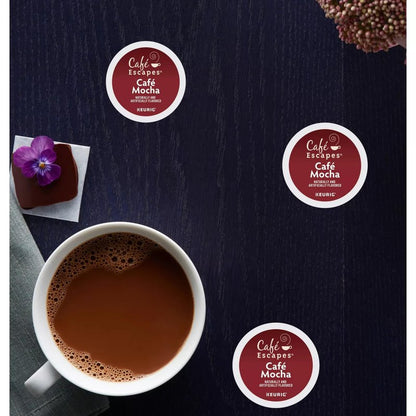Cafe Escapes Cafe Mocha Keurig Single-Serve K-Cup Pods, 72 Count