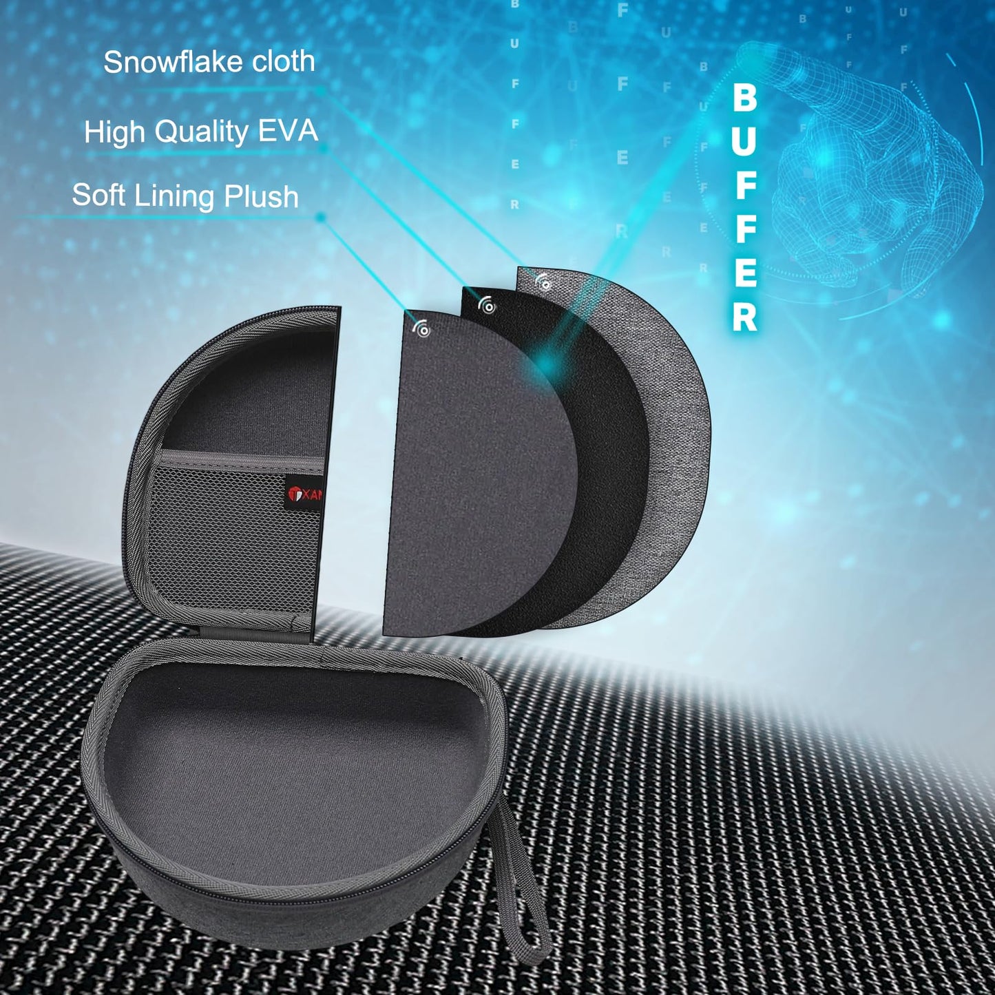 Headphone Case Compatible with Beats Studio Pro/Solo 4 / Studio 3 / Solo 3 / Picun B8 / BERIBES/JLab JBuds Lux ANC Wireless Bluetooth Noise Cancelling Headphones (Dark Grey)