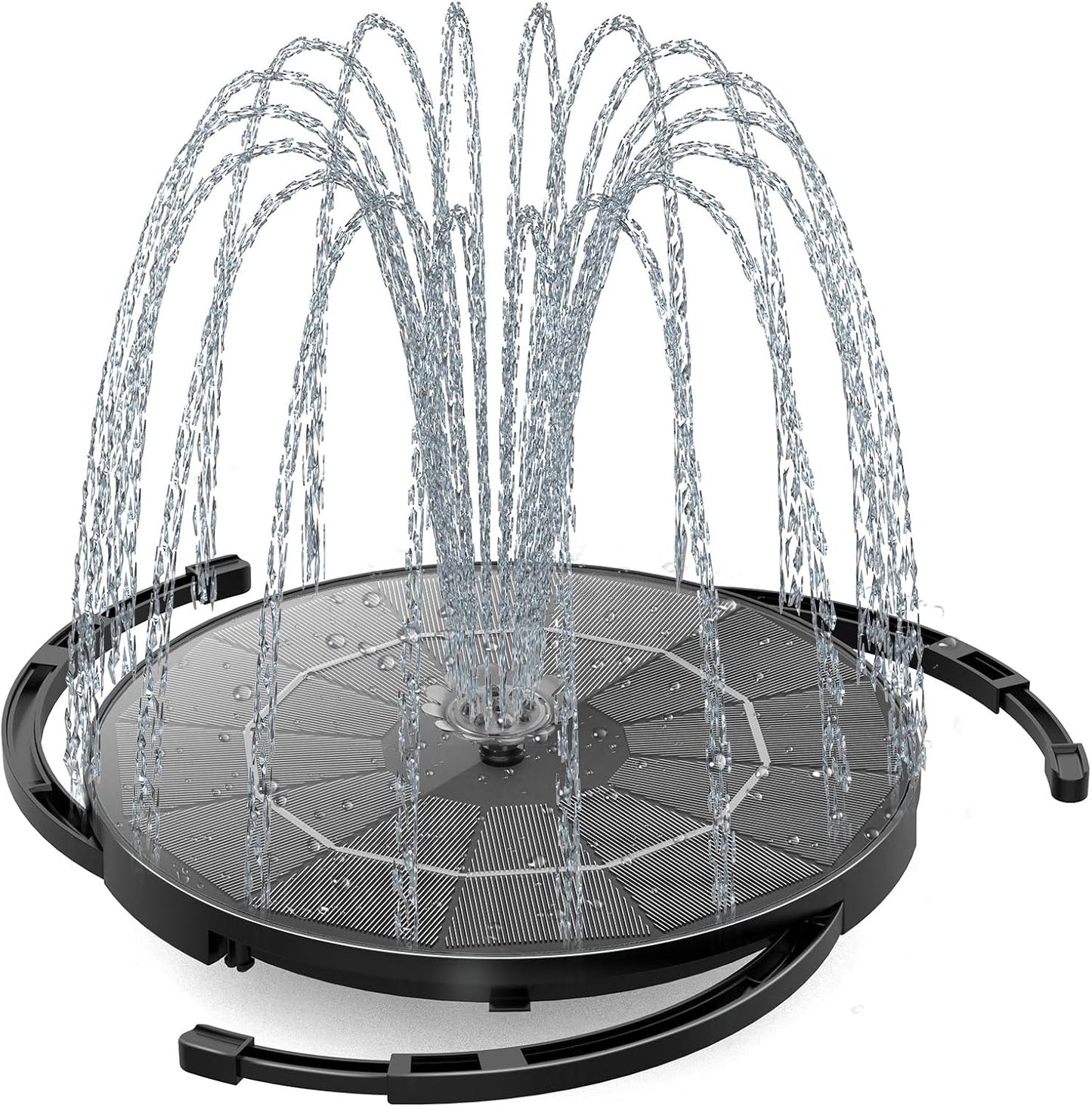 AISITIN Solar Fountain Pump - DIY Water Feature with 6 Nozzles & 3.9ft Cord | Perfect for Bird Baths & Gardens