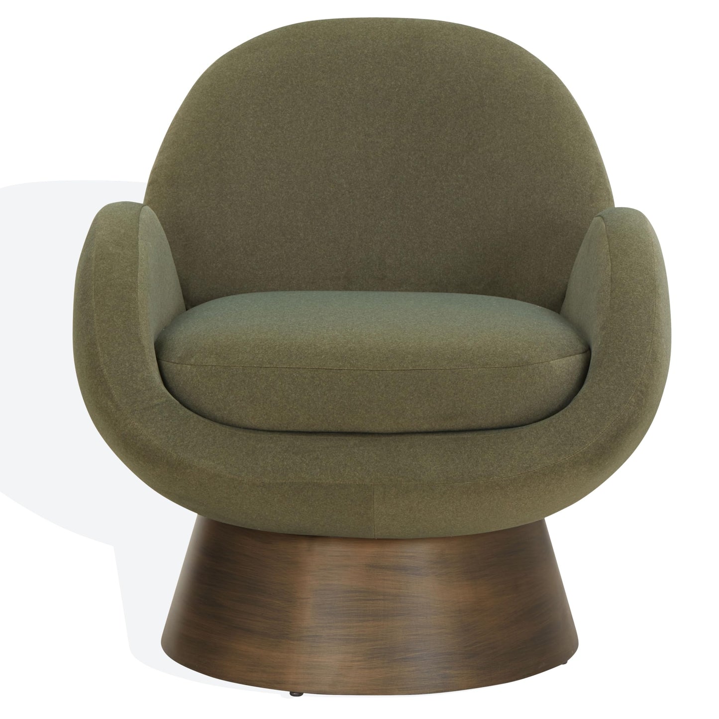 SAFAVIEH Couture Collection Paolini Olive Green & Antique Gold Metal Base Accent Chair