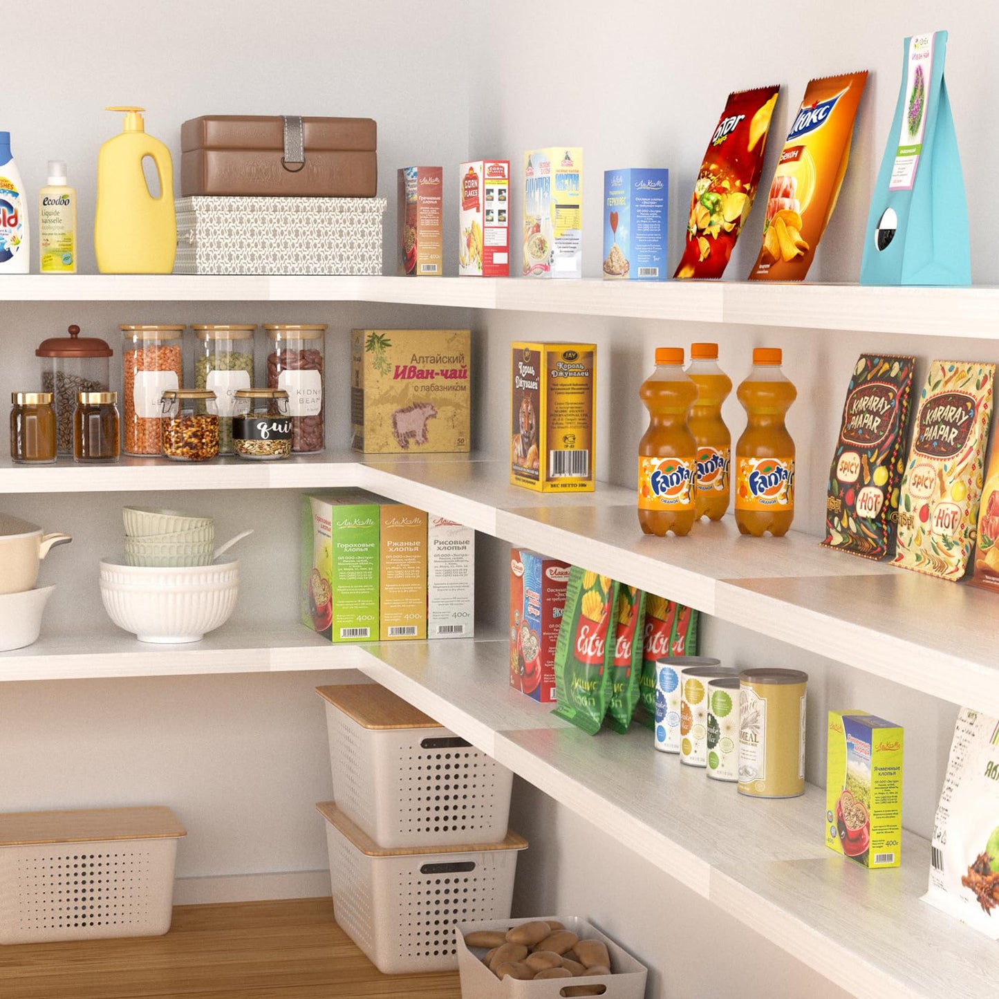 DOFOPO Wire Shelf Cover,Wire Rack Covers for Pantry PVC (Not Wood) Shelf Liners for Cabinet Kitchen Pantry Shelves(Wood Color,30x16 inch)