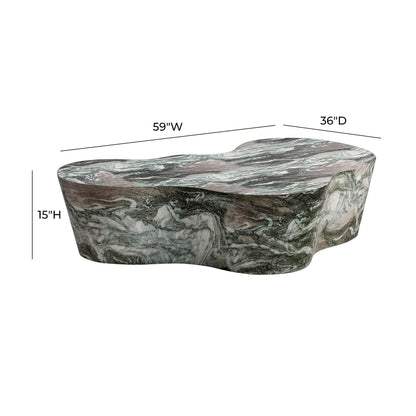 Slab Grey/Blush Faux Marble Coffee Table