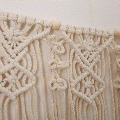 laddawan Macrame Garland Macrame Wall Hanging Nursery Wall Decor Boho Home Bohemian Bedroom Wedding Macrame Garland First Birthday Decor (B)