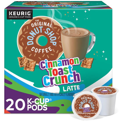The Original Donut Shop Cinnamon Toast Crunch One-Step Latte, Keurig Single Serve K-Cup Pods, 20 Count