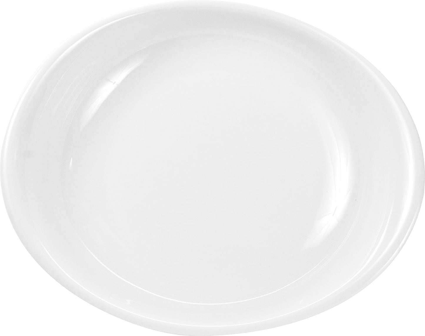 Carlisle FoodService Products Stadia Reusable Plastic Pasta Plate, Melamine, 9.5 Inches, White
