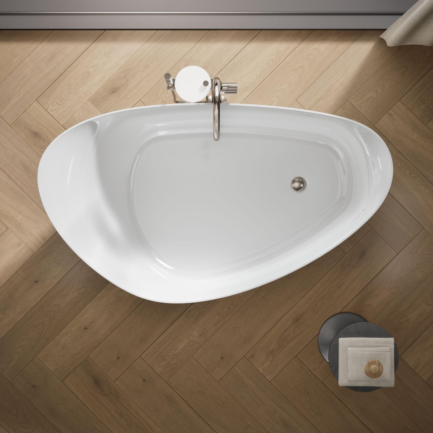Kohler 8331-0 Veil® 65-3/8" x 36-15/16” freestanding bath, White