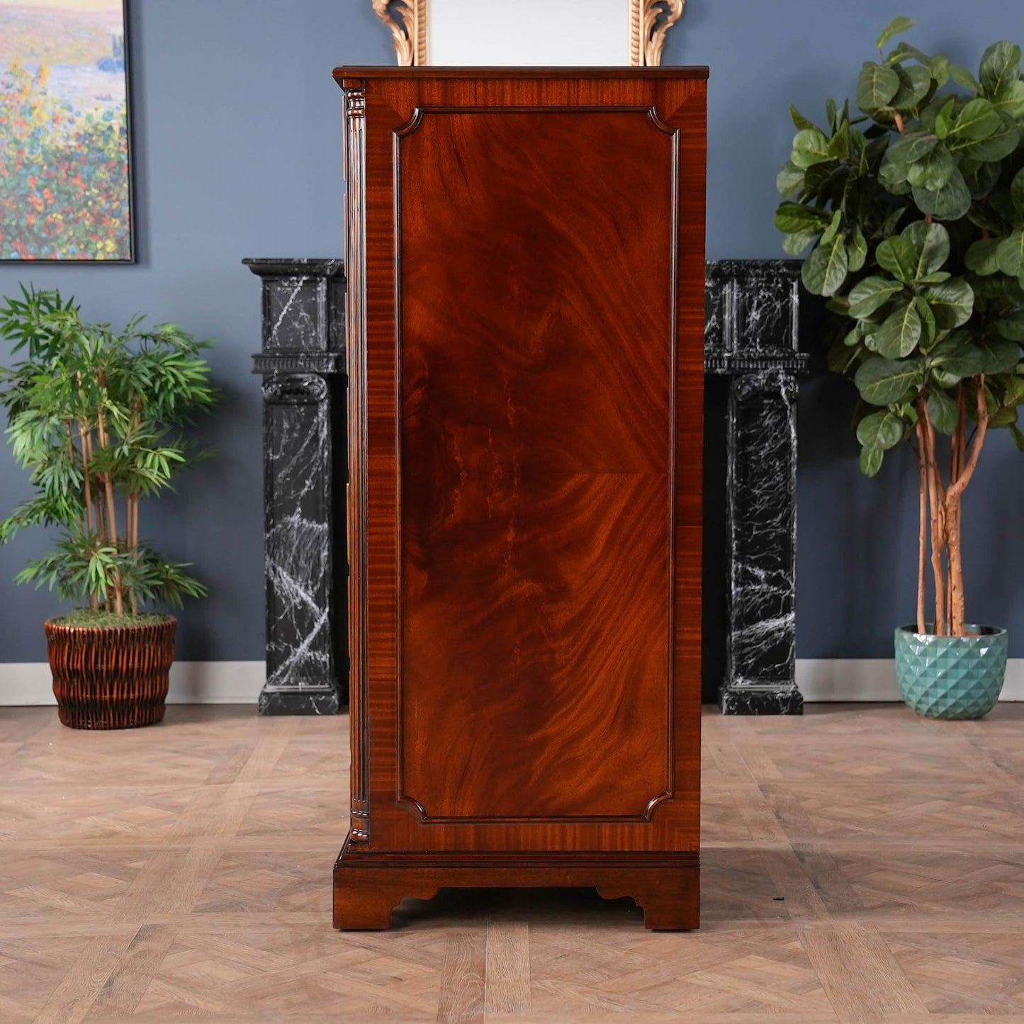 Niagara Furniture Tall Office File Cabinet Made from Mahogany Wood NOF078