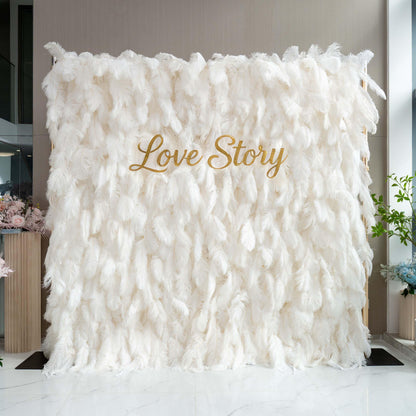 CreateView Artificial Flower Wall Wedding Backdrop, Luxury‌ 3D Silk Floral Party Decor for Wedding Home Hotel Party Baby Show Decor, Quick Assembly/Storage 4 * 8ft (120 * 240cm)