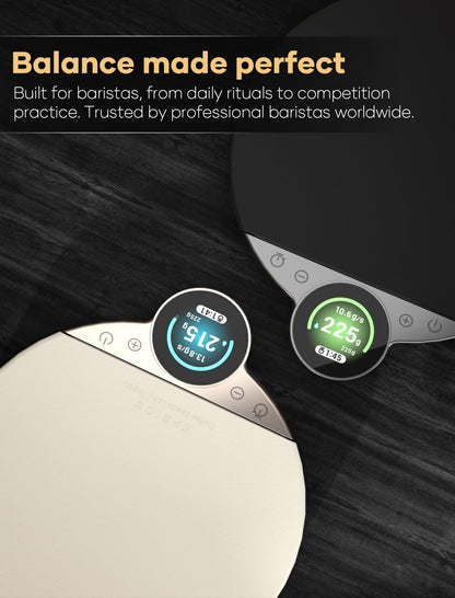 Cocinare Balance Pro Smart Coffee Scale with Timer and Water Flow Rate, Espresso Scale for Pour Over and Barista Brewing, Brew Assist Mode, 0.05g Precision, 3.5kg Digital Scale, App Control (White)