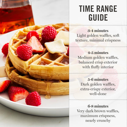 Martha Stewart Rotating Waffle Maker, 180° Flip Iron with PFAS-Free Nonstick Plates, Adjustable Timer, Ready Light, Drip Tray, Space Saving, Classic Round 7”, Easy to Clean, Stainless Steel, Sky Blue