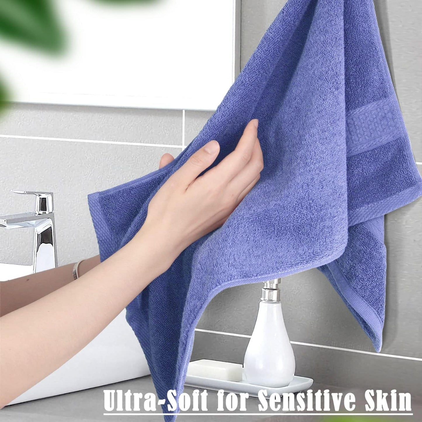 12 Pack 12 100% Set (13 29 Inches) Cleanbear Hand Towels Colors Cotton Hand Towel for Bathrooms and Different Family