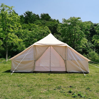 Dream House Large Spacious Outdoor Waterproof Cotton Canvas 4 Season Camping Tent for 10 Persons