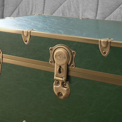 Rhino Trunk & Case Classic XXL College Trunk with Antique Brass Hardware, Soft Close - 36”x18”x18”, Seats 1500+ lbs, USA Made Secure Dorm Footlocker, Home Storage, Steamer Style Blanket Chest