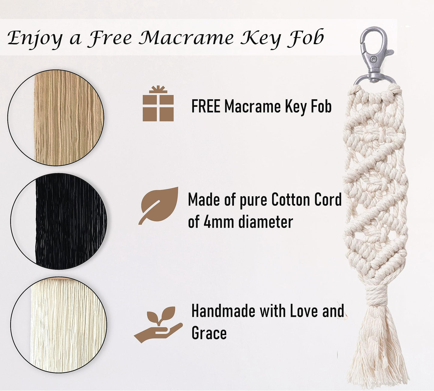 Induslyfe Macrame Wall Hanging 3 pcs Tapestry Woven Boho Home Chic Wall decor Bohemian Geometric Art Decor Bedroom Nursery Apartment Dorm Decoration Minimalistic Neutral Beige Black gift Birthday Xmas