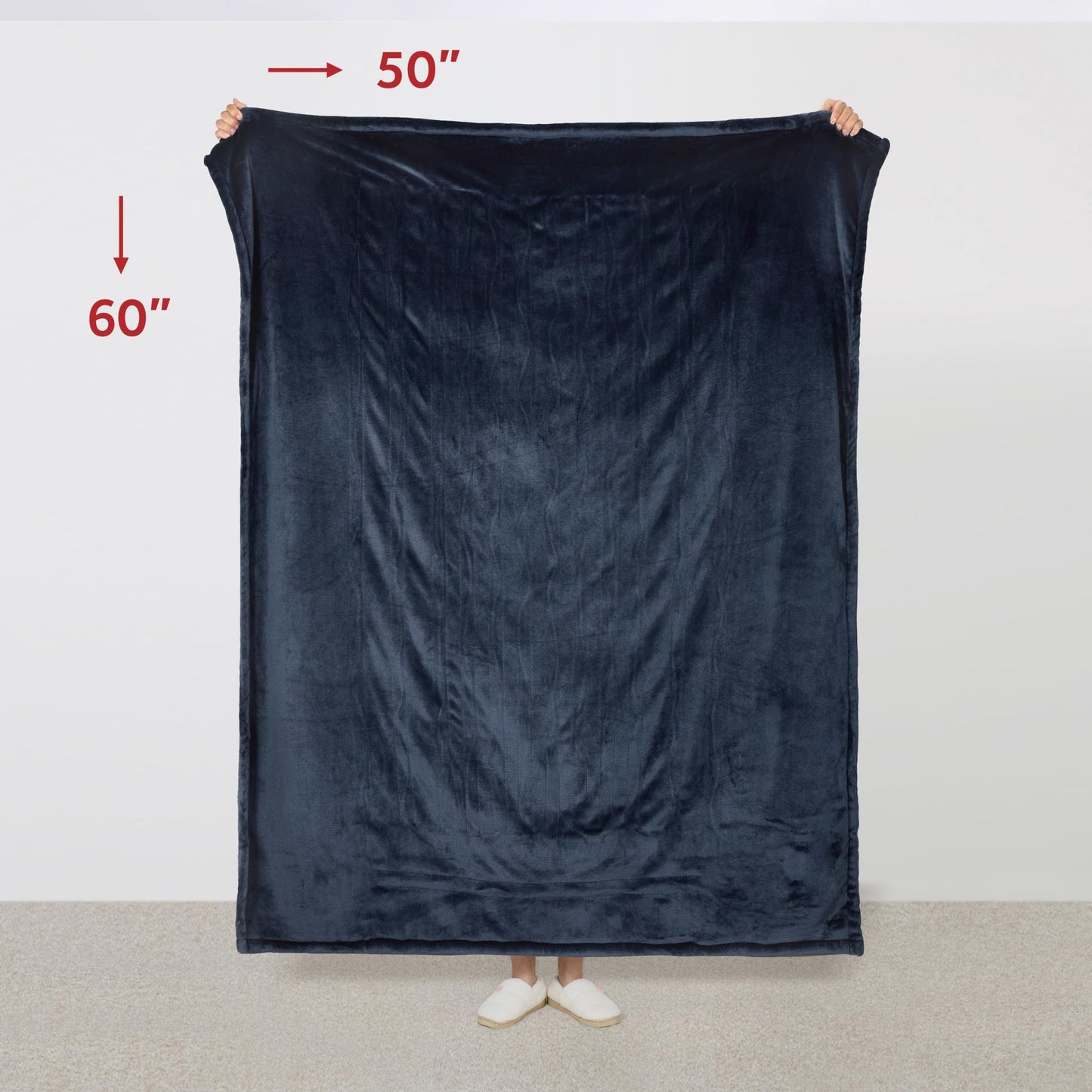 Sunbeam Electric Throw Royal Mink Sherpa Heated Blanket, 4 Heat Settings, 4-Hour Auto Shut-Off, Fast Heating, Luxurious and Ultra Comfy, Night Fog Color, 50" x 60"
