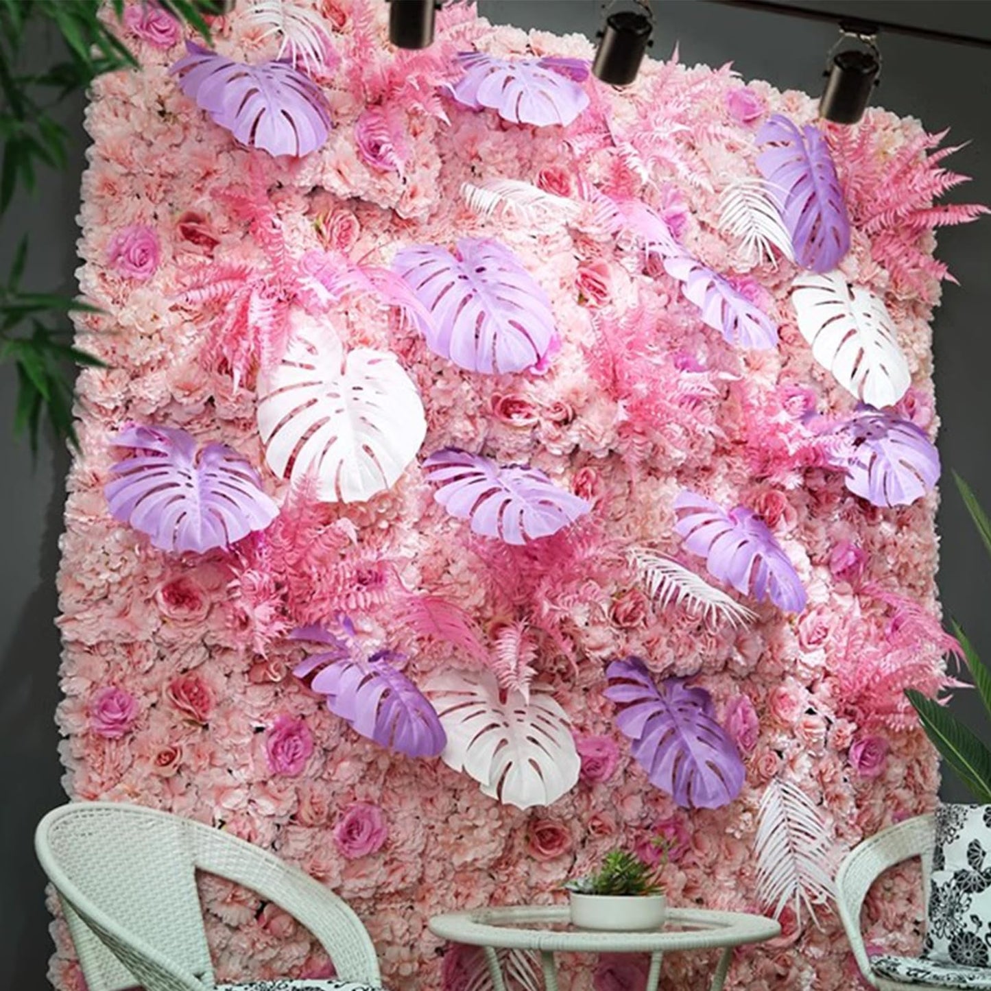 JIIPOREGJ Artificial Flowers,Artificial Wall Flowers Panel Photography Backdrop Home Decorwall Panel Artificial Flower for Party Wedding Backdrop Decoration,1x2m