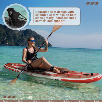 TIGERXBANG Paddle Board, 10.8' Stand Up Paddle Board with Premium Complete Inflatable SUP Accessories, Extra Wide Paddleboards for Adults & Kids-Pandora Collection Chili Red