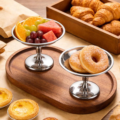 ZUQIAN 4 Pack Ice Cream Cups, Ice Cream Bowl, Stainless Steel Dessert Cups Serving Dessert Cup Round Sauce Bowls for Pudding Dessert Frozen Yogurt Fruit