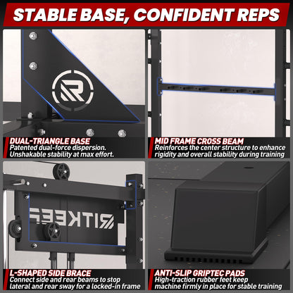 RitKeep PMAX-4750 Smith Machine with Jammer Arms and Leg Press Board, Adjustable 1:1 and 2:1 Pulley Ratios, 1800 LB Capacity,Multi-Function Commercial and Home Gym Equipment for Strength Training