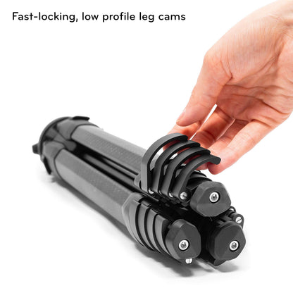 Peak Design Travel Tripod, Carbon Fiber, Compact Design, Quick Setup and Takedown, Pro-Level Stability, Ergonomic Ball Head, Compact and Portable Travel Tripod for Camera and Phone, 20 lb Capacity