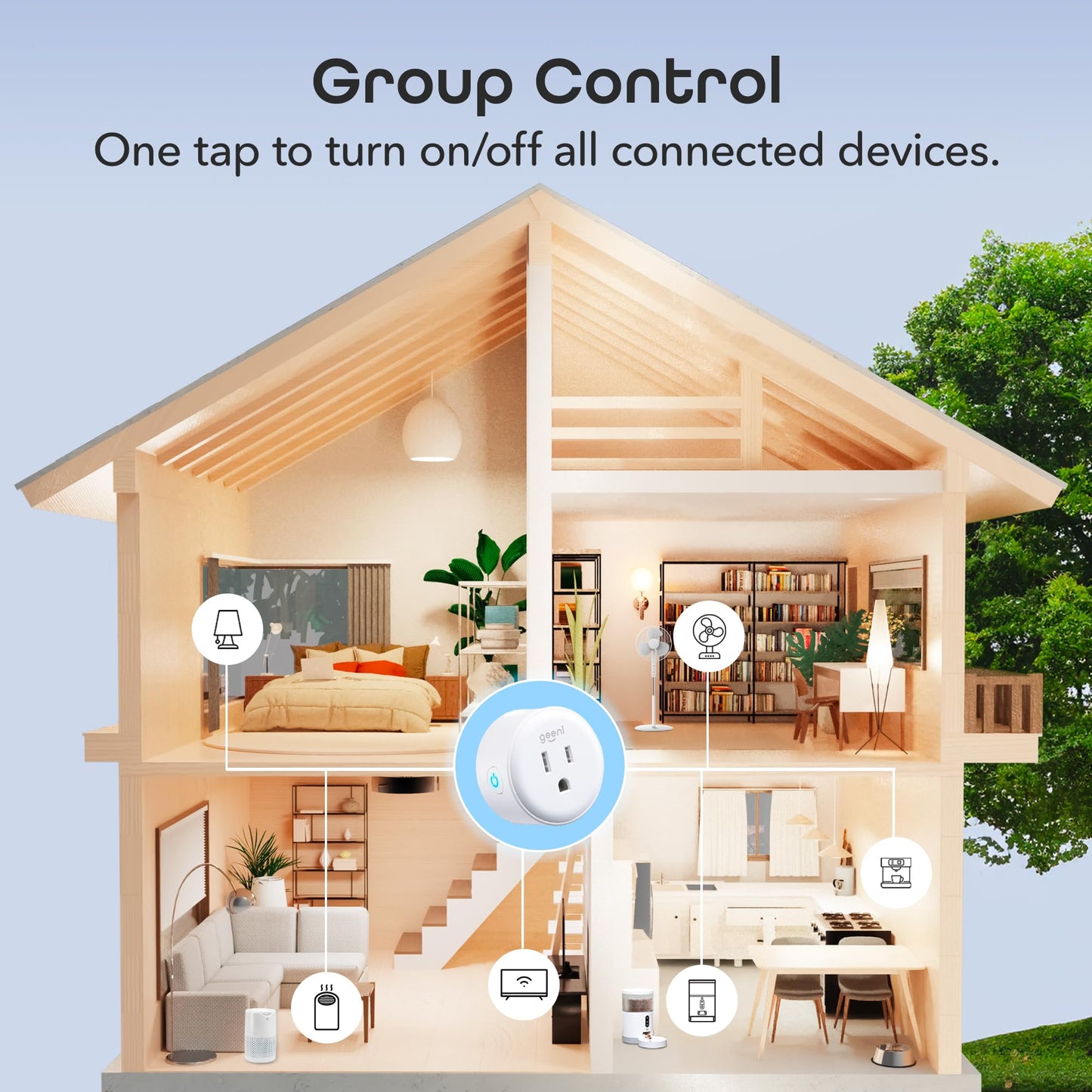 Geeni Dot Smart Plug with 2.4GHz WiFi Connectivity – 2-Pack Compact, Fire-Resistant Smart Outlet Plugs with Schedule & Timer – No Hub Needed, Supports Alexa & Google