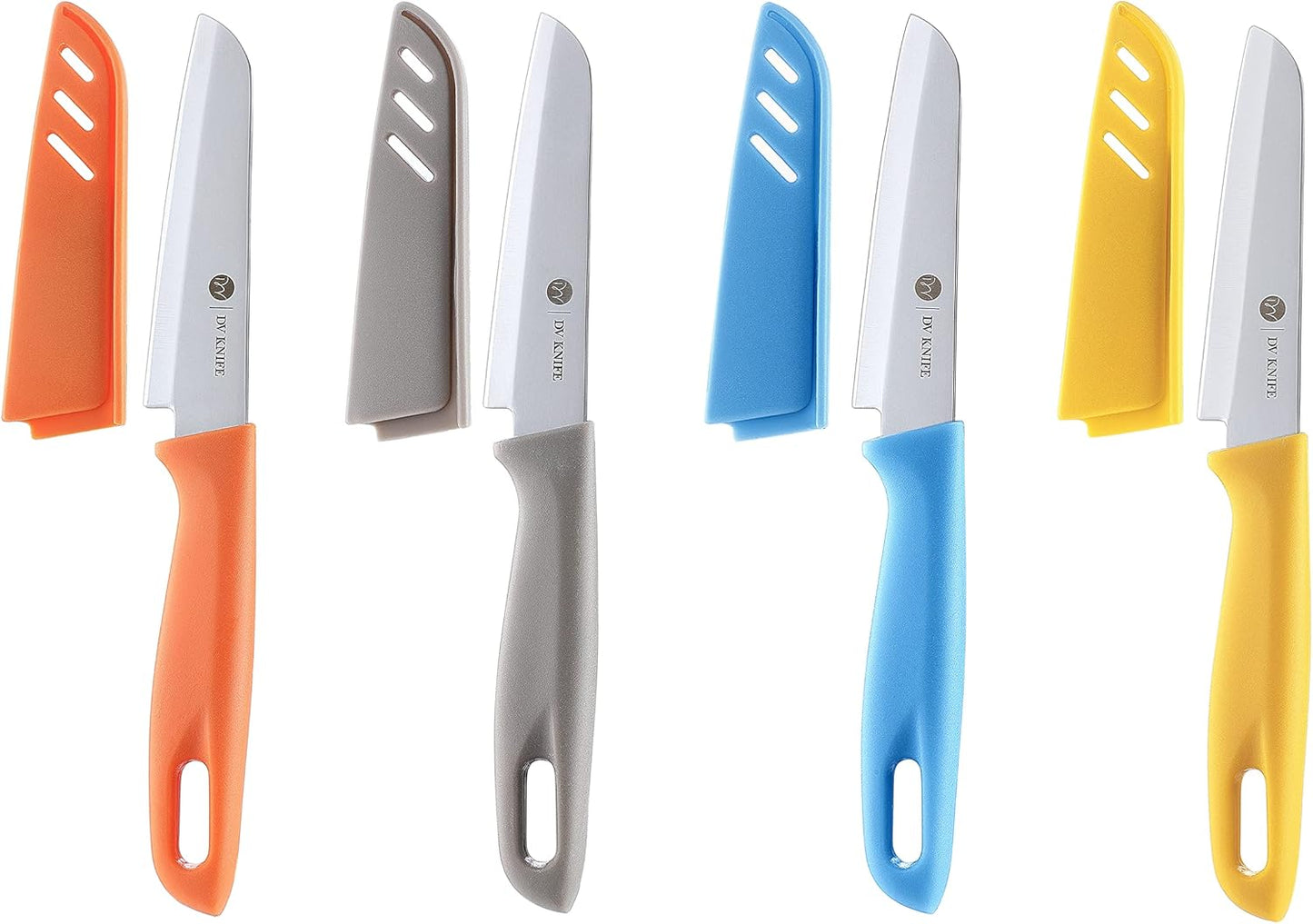 8 Piece Paring Knife Set, 4PCS Paring Knives & 4PCS Knife Sheath, Ultra Sharp German Steel Kitchen Knives