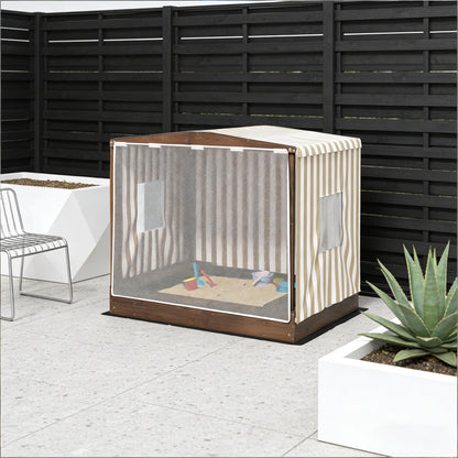 GOWE Sandbox with Canopy Covered,Kids Wooden Sandbox