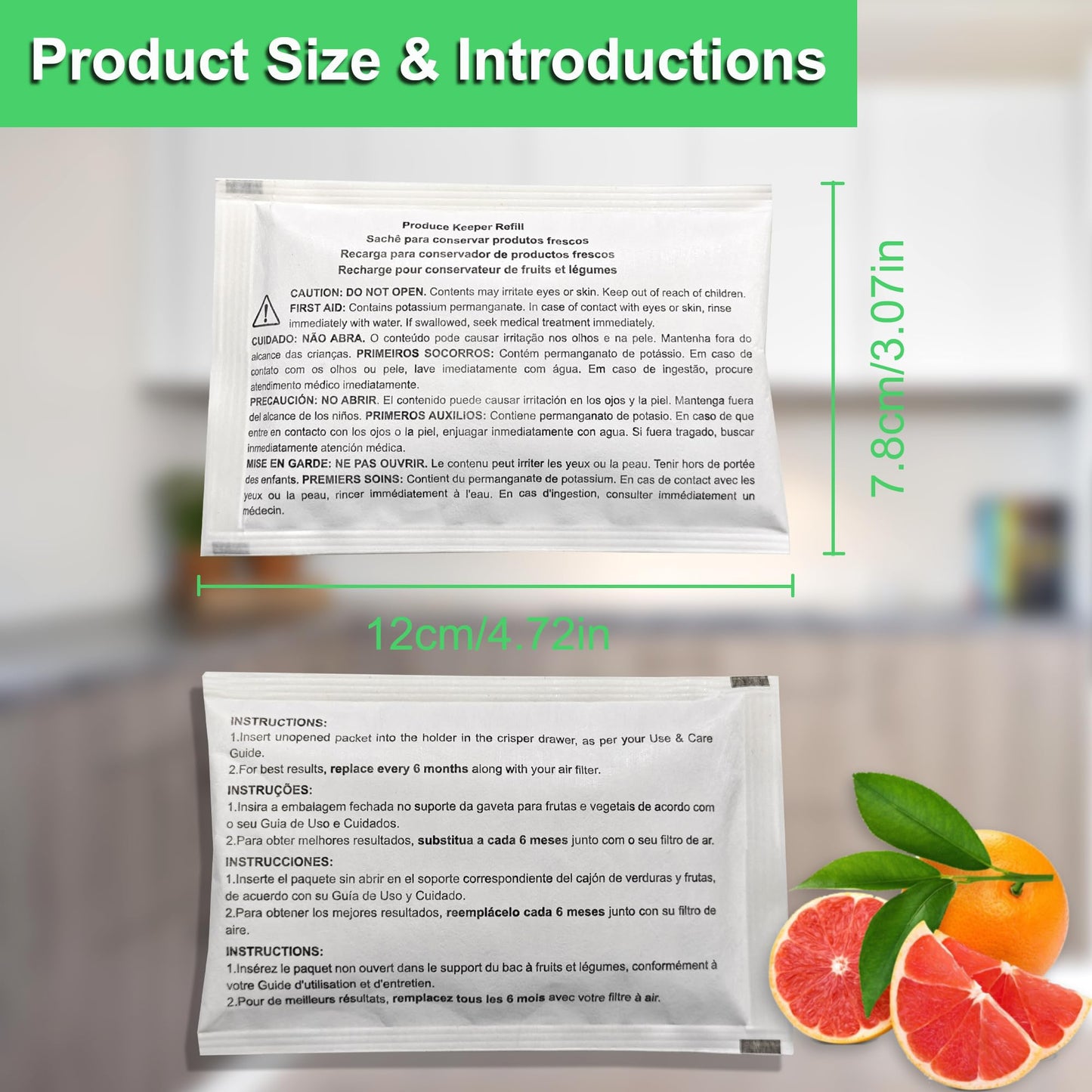 LeoTube Refrigerator Produce Preserver Replacement for Frigidaire FRPAPKRF2PK FRPAPKRF Pure Air Produce Keeper (2)