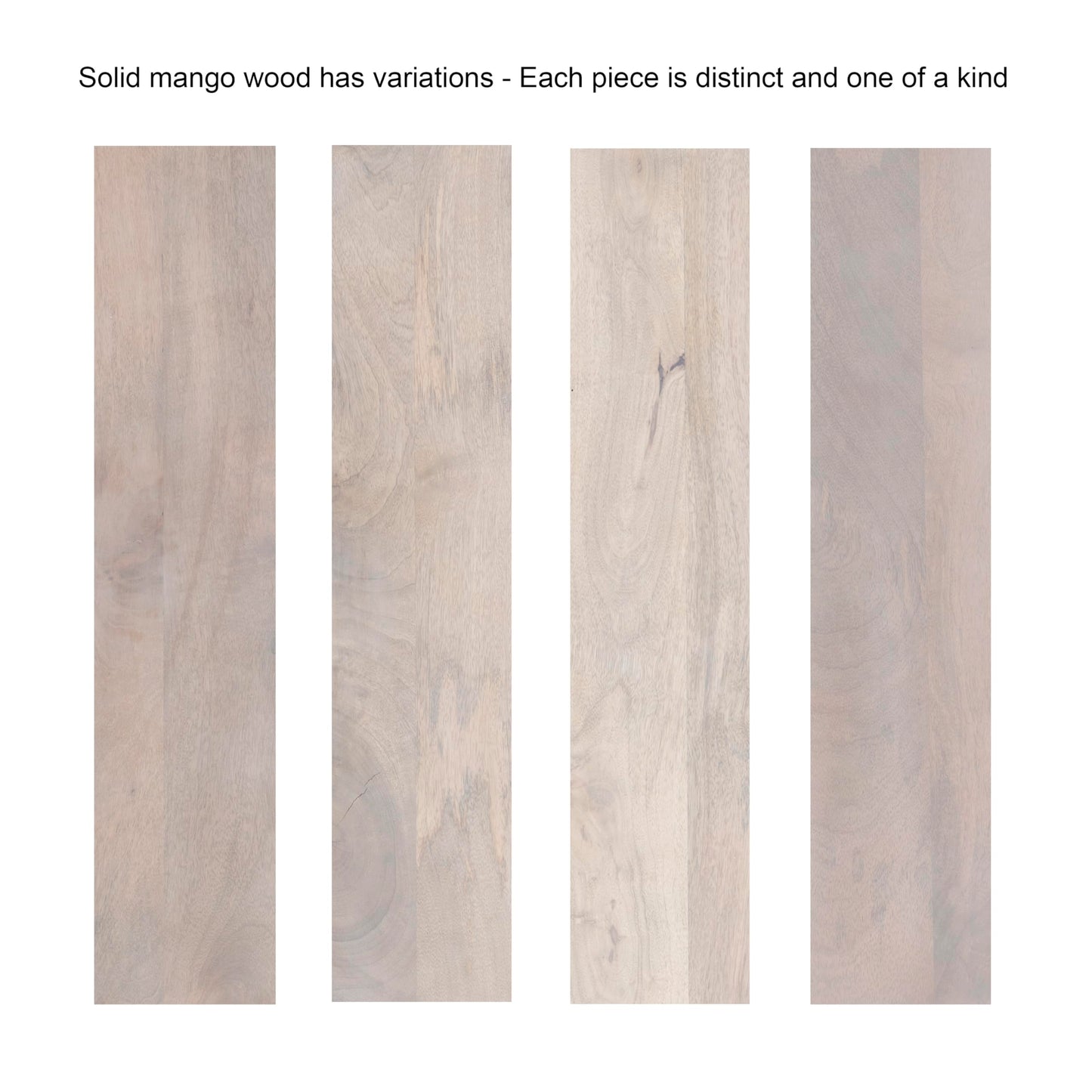 Kate and Laurel Karni Modern Mango Wood Living Room Nesting Tables, Set of 2, Whitewash, Decorative Coastal Solid Wood End Tables for Use as Bedroom Nightstands or Entryway Decor Accents