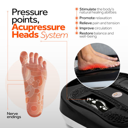Power Legs Electric Foot Massager Machine with Remote Control, Adjustable Speed, Vibration - Calf Massager - Feet Massager for Neuropathy Pain Relief, Plantar Fasciitis, Leg Blood Circulation (Black)
