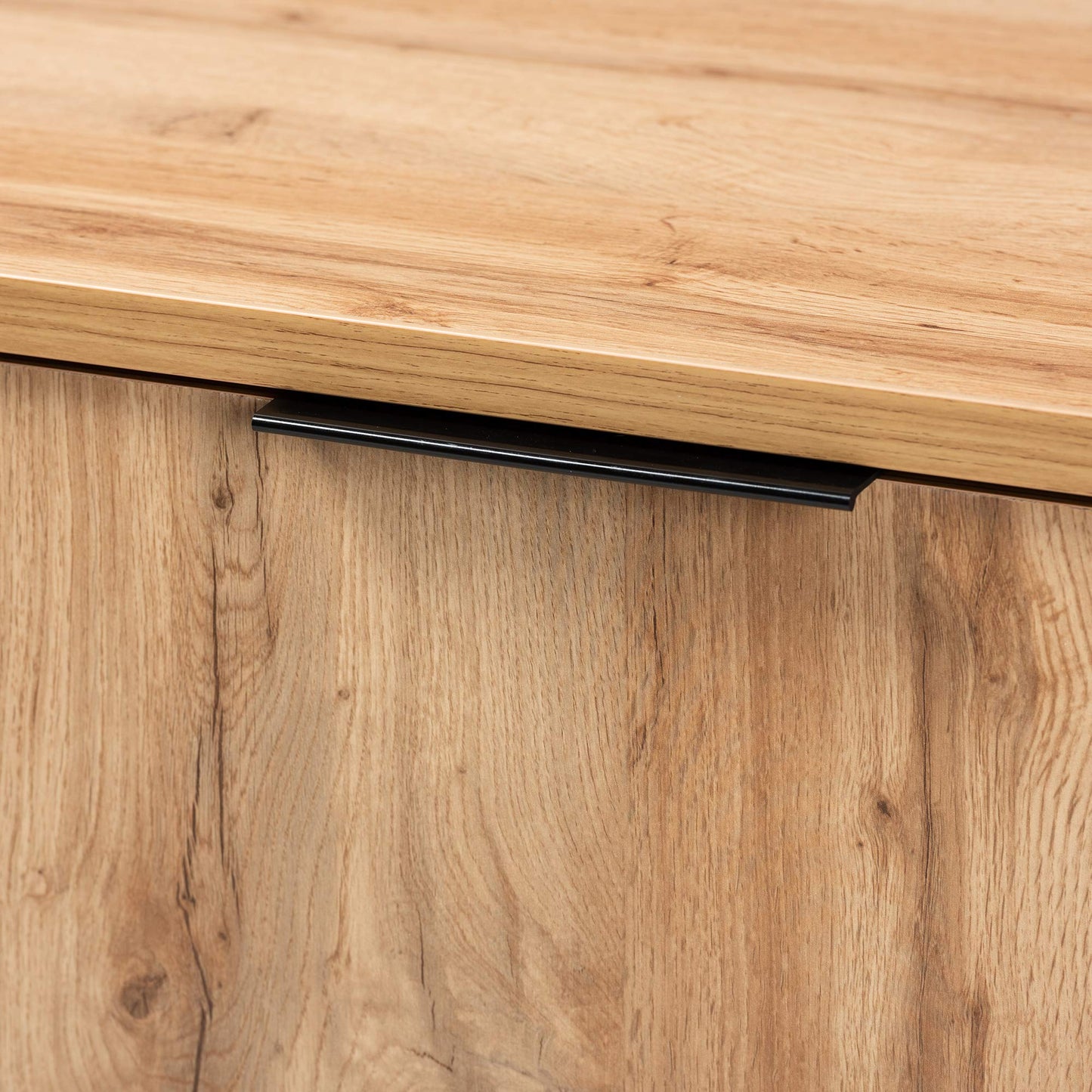 Baxton Studio Sideboard, Oak/Black